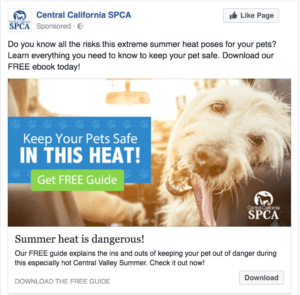 Facebook Ad images ccspca