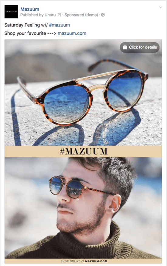 Facebook Ad images Mazuum eywear